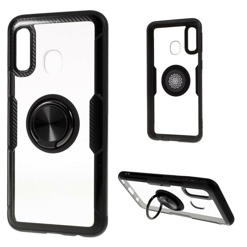 Skal Samsung Galaxy A30 Transparent Med Ring-support