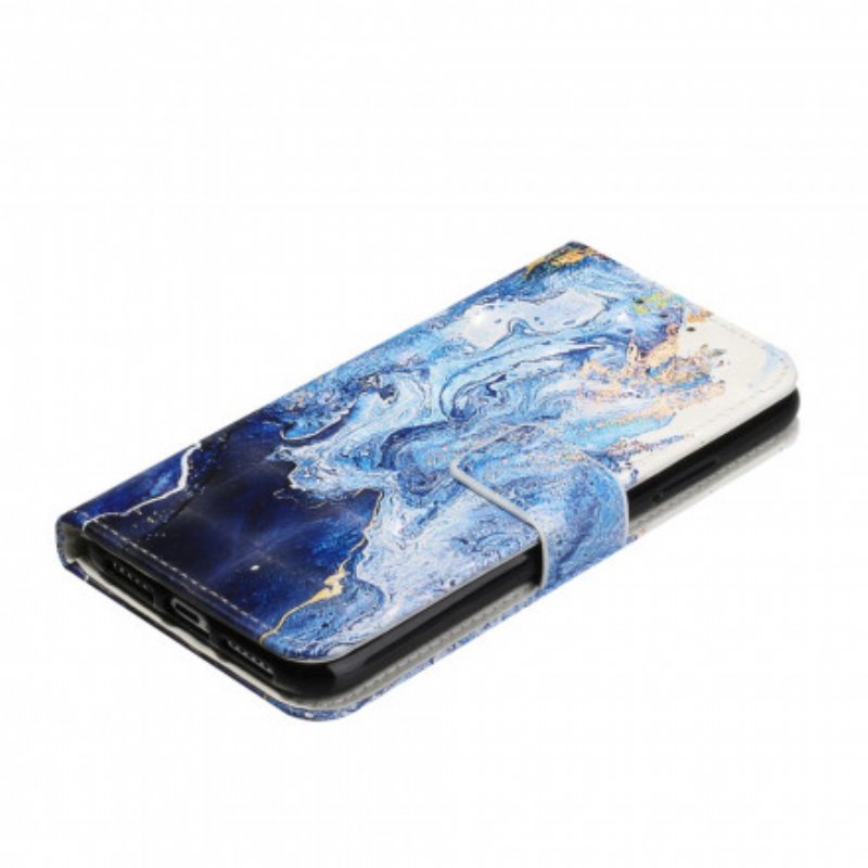Fodral iPhone 11 Med Kedjar Justerbar Rem I Marmor