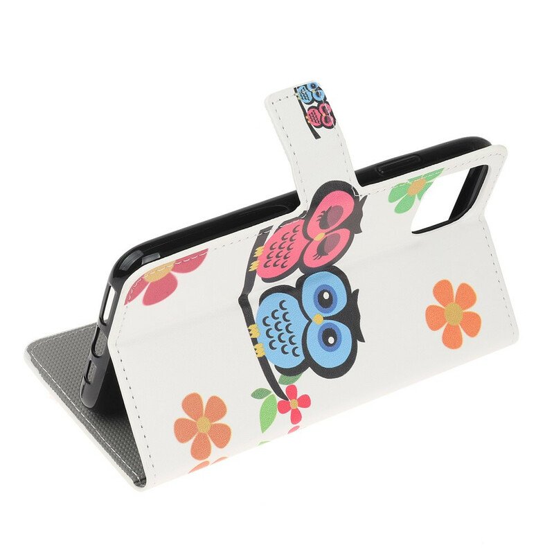 Folio-fodral iPhone 11 Ett Par Ugglor