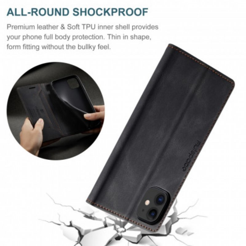 Folio-fodral iPhone 11 Läderfodral Lädereffekt Rfid-teknik