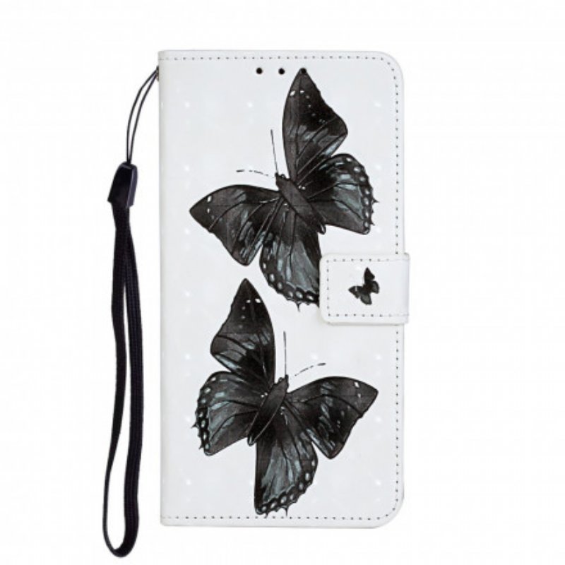 Läderfodral iPhone 11 Med Kedjar Justerbar Fjärilsrem