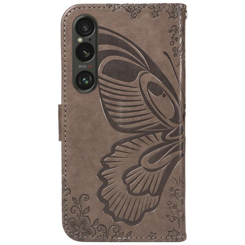 Fodral Sony Xperia 1 Vi Butterfly Graphic Lanyard