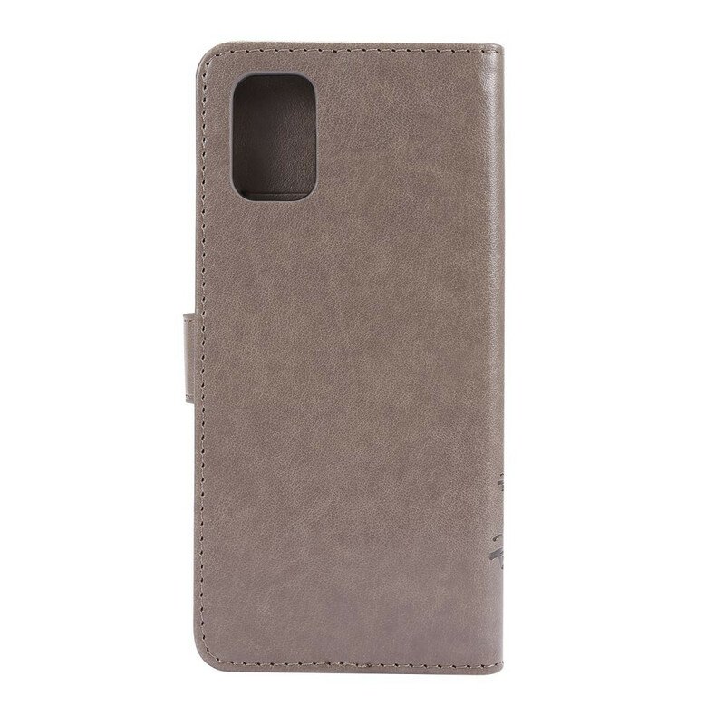 Fodral Samsung Galaxy M51 Med Kedjar Stringfjärilar Och Blommor