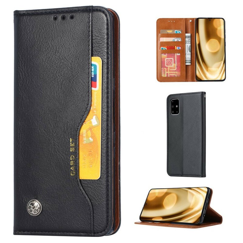 Folio-fodral Samsung Galaxy M51 Läderfodral Korthållare I Konstläder