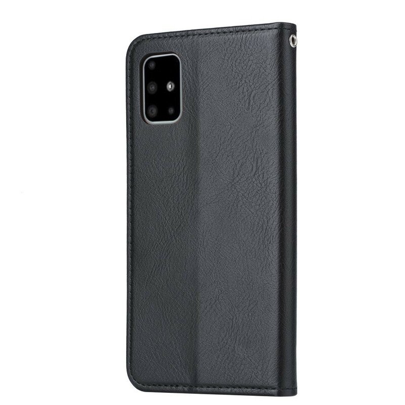 Folio-fodral Samsung Galaxy M51 Läderfodral Korthållare I Konstläder