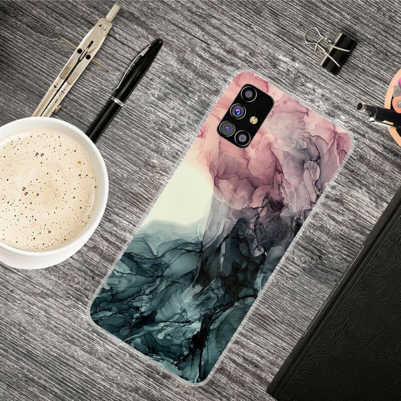 Skal Samsung Galaxy M51 Färgad Marmor