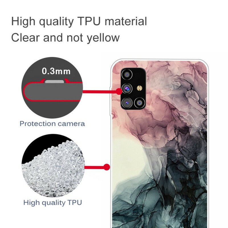 Skal Samsung Galaxy M51 Färgad Marmor