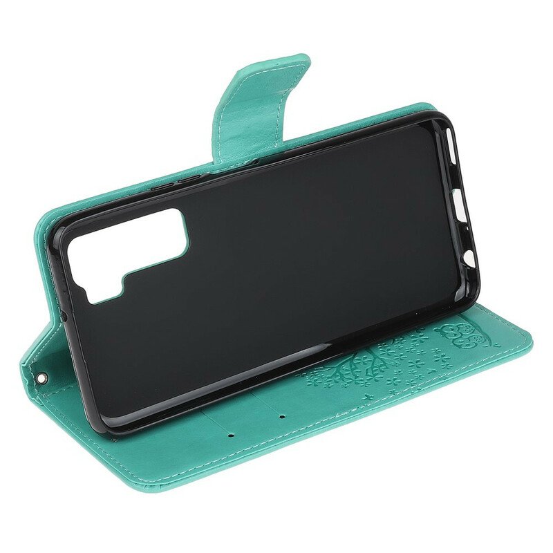 Fodral Huawei P40 Lite 5G Med Kedjar Stringträd Och Ugglor