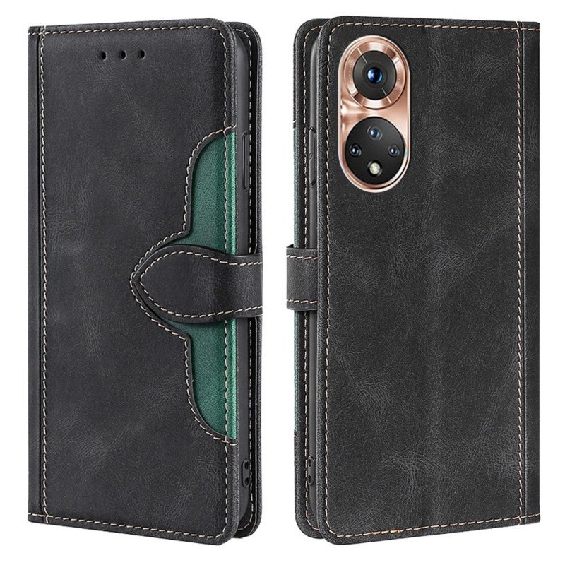 Fodral Huawei Nova 9 Faux Läder Bicolor Snygg