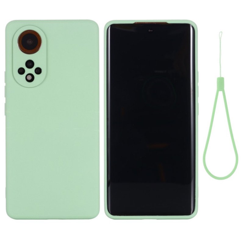 Mobilskal Huawei Nova 9 Flytande Silikon Med Snodd