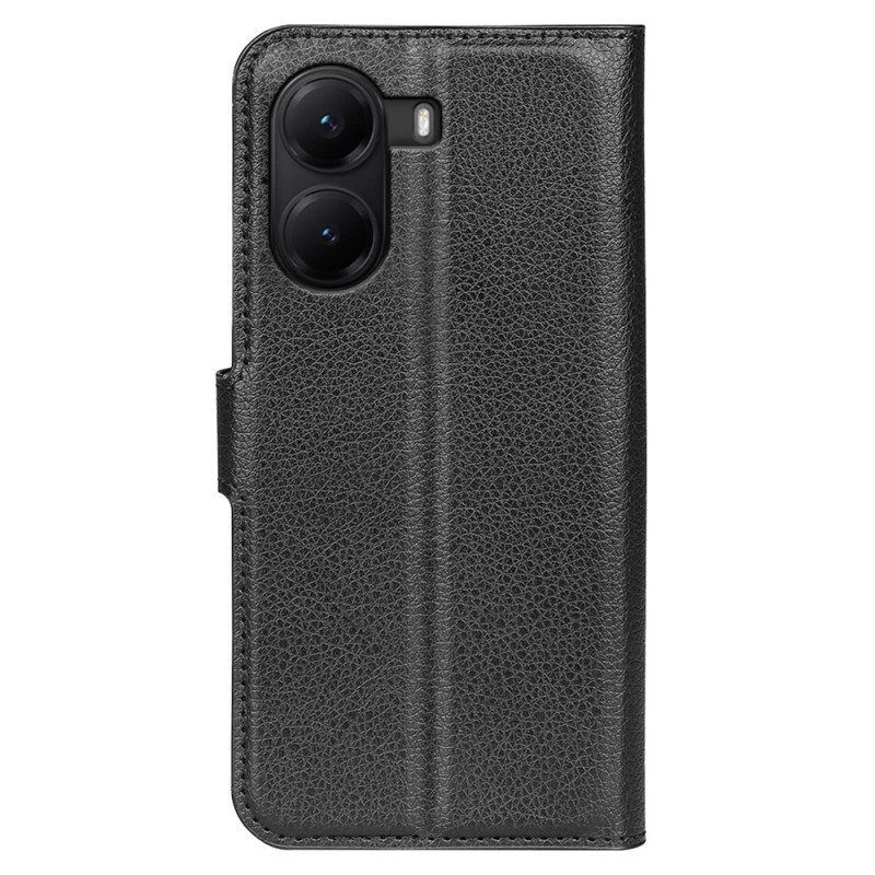 Fodral För Poco X7 Pro 5g Litchi-konstläder