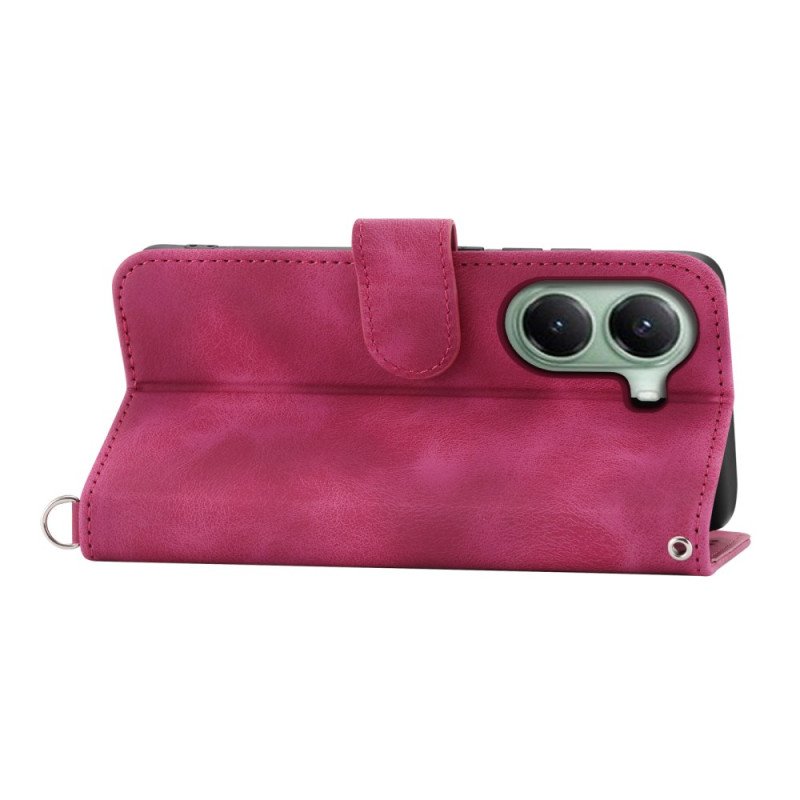 Fodral Poco X7 Pro 5g Blommönster Med Rem Och Axelrem