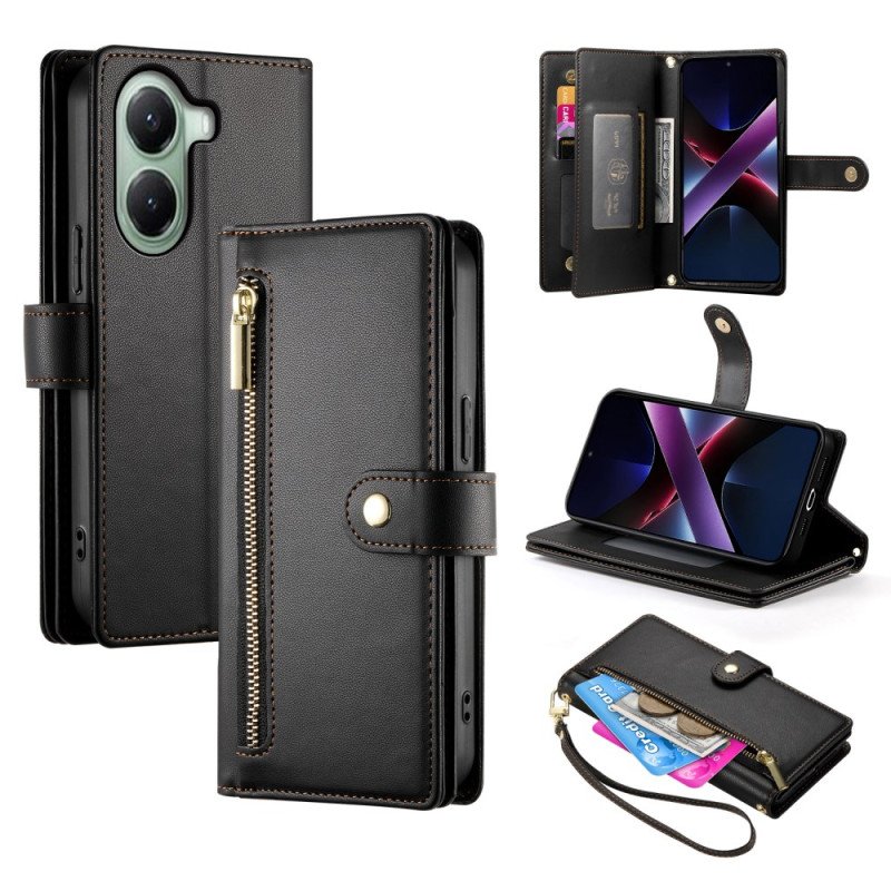 Fodral Poco X7 Pro 5g Plånbok Med Rem Och Axelrem