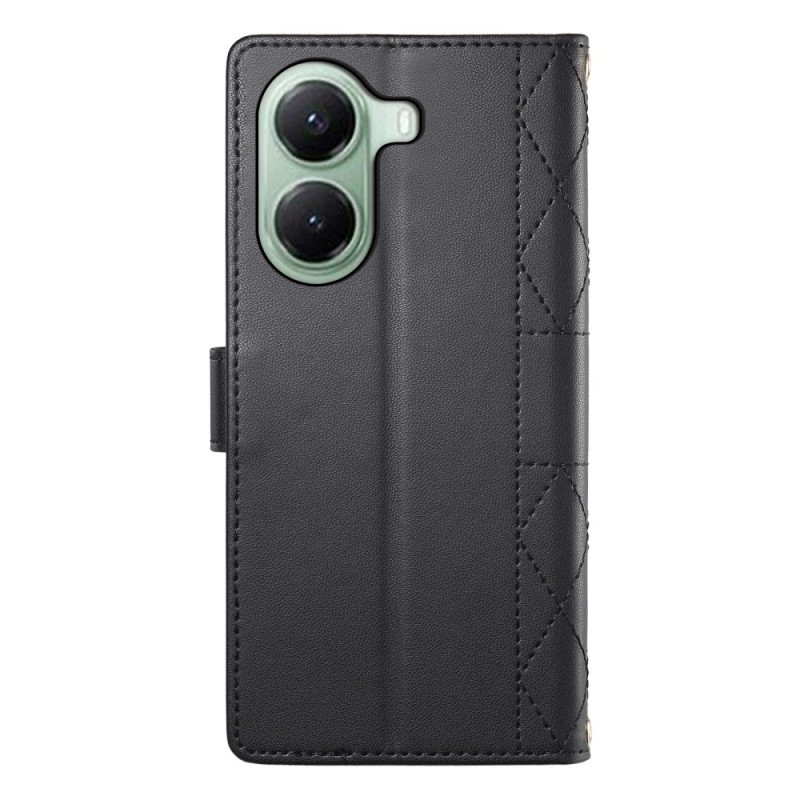 Fodral Poco X7 Pro 5g Quiltad Med Rem Och Axelrem