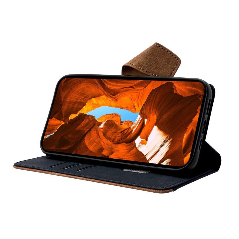 Fodral Poco X7 Pro 5g Tvåfärgad Retrostil