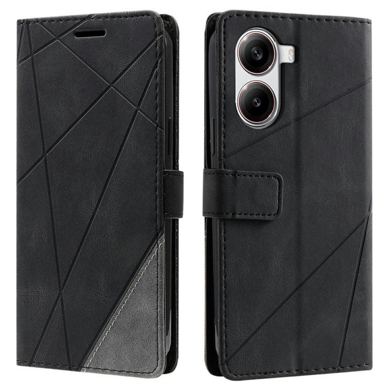 Fodral Poco X7 Pro 5g Tvåfärgade Geometriska Linjer