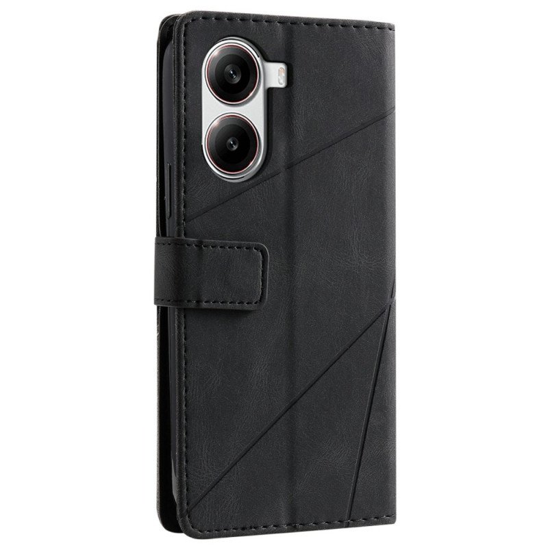 Fodral Poco X7 Pro 5g Tvåfärgade Geometriska Linjer