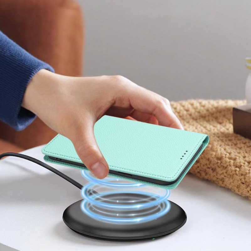 Folio-fodral Poco X7 Pro 5g Texturerad Lädereffekt Rfid-blockering