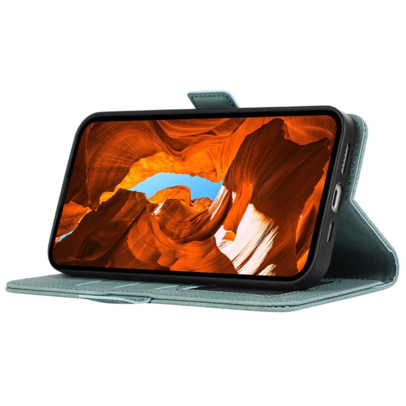 Läderfodral Poco X7 Pro 5g Telefonfodral Abeel Vintage Mockaeffekt