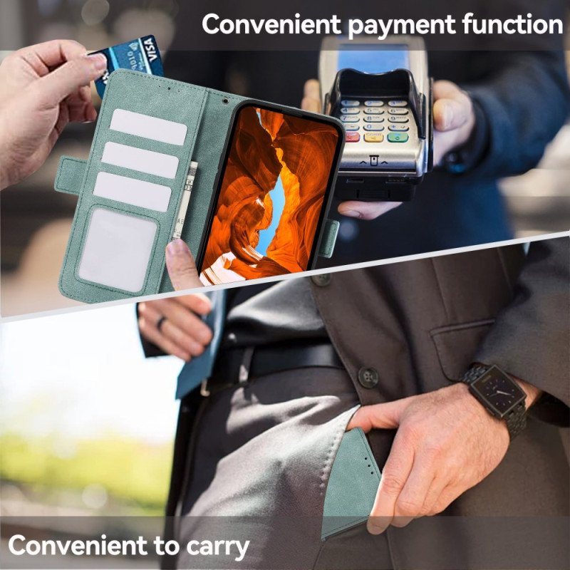 Läderfodral Poco X7 Pro 5g Telefonfodral Abeel Vintage Mockaeffekt