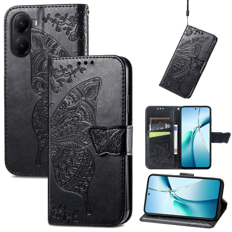 Läderfodral Poco X7 Pro 5g Telefonfodral Barock Fjäril