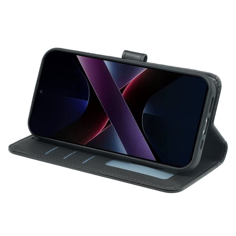 Läderfodral Poco X7 Pro 5g Telefonfodral Premium Med Rem