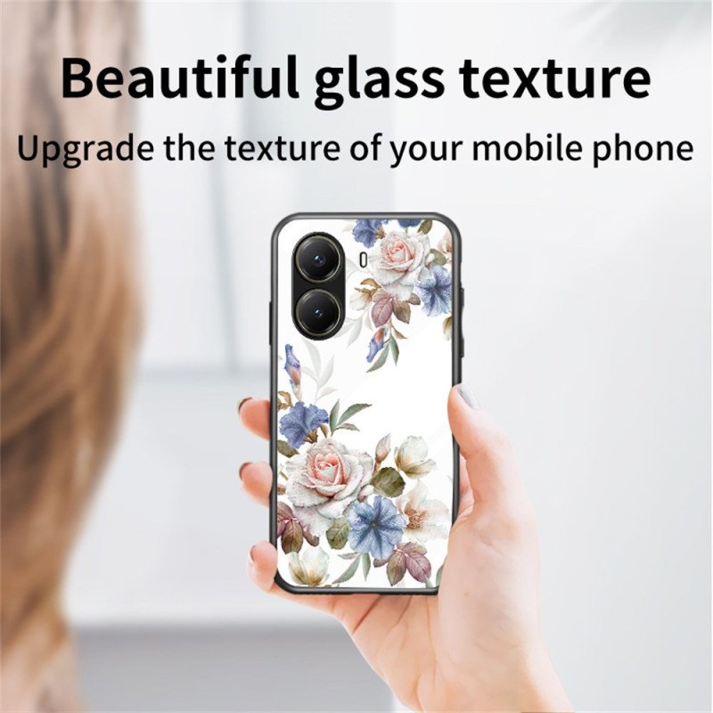 Skal Poco X7 Pro 5g Telefonfodral Blommönster I Härdat Glas