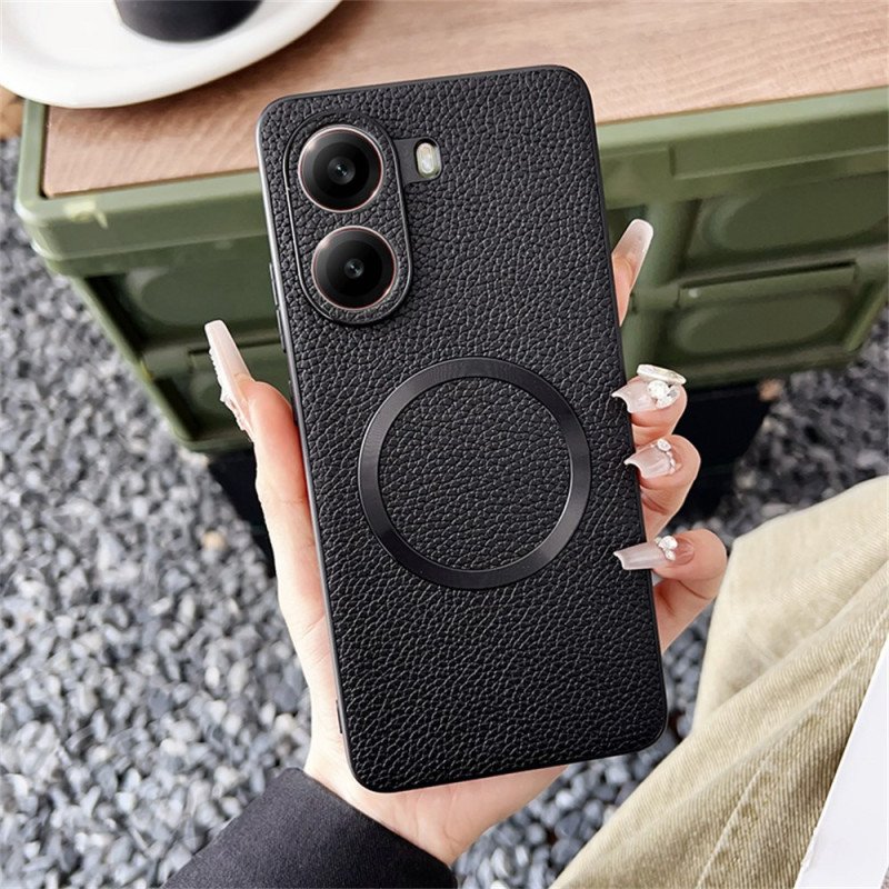 Skal Poco X7 Pro 5g Telefonfodral Magsafe-kompatibel Med Texturerat Lädermönster