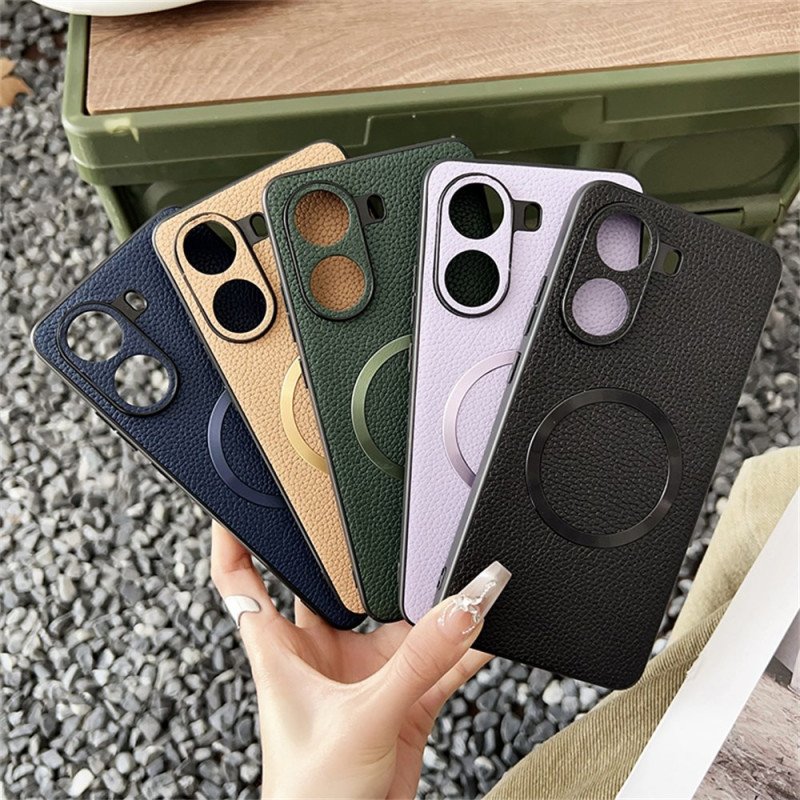 Skal Poco X7 Pro 5g Telefonfodral Magsafe-kompatibel Med Texturerat Lädermönster