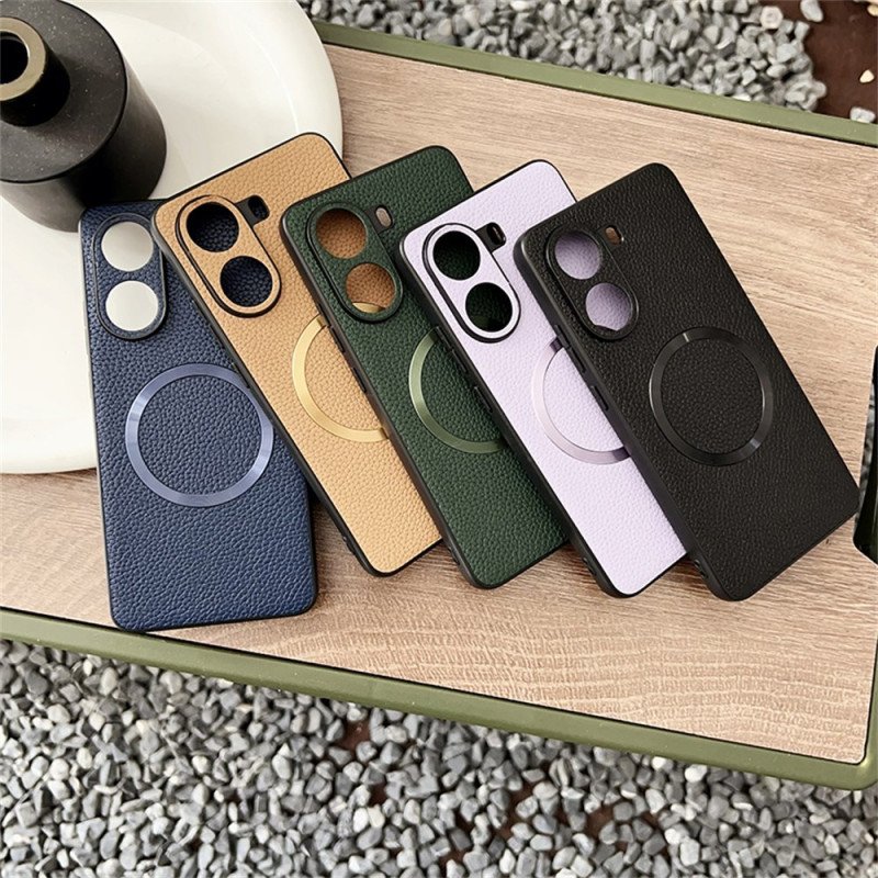 Skal Poco X7 Pro 5g Telefonfodral Magsafe-kompatibel Med Texturerat Lädermönster