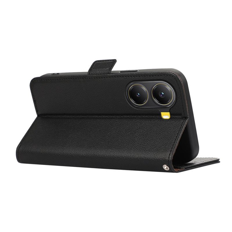 Skyddsfodral Poco X7 Pro 5g Litchi-konstläder Abeel