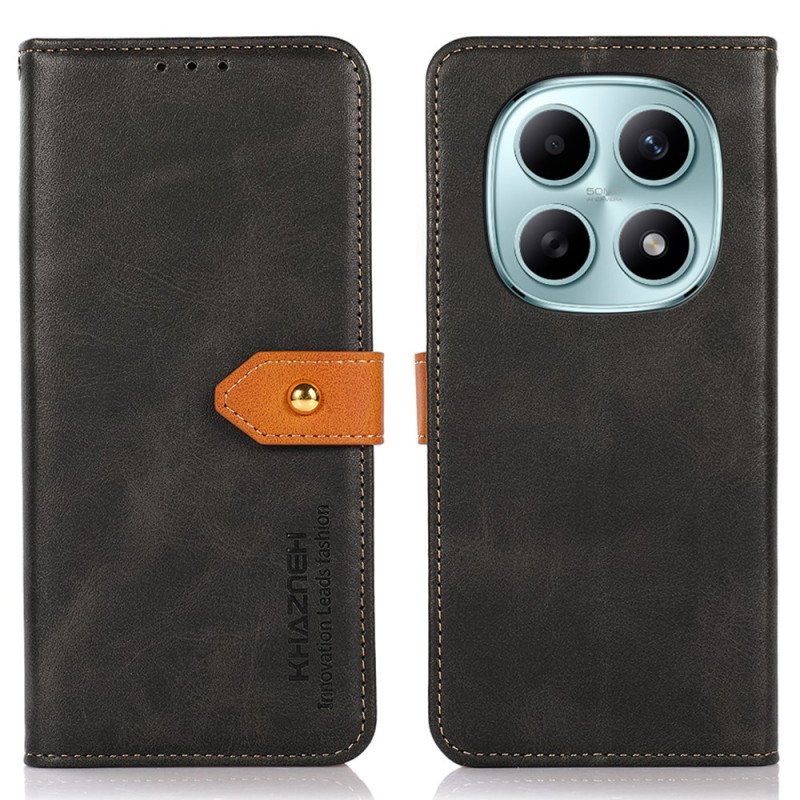 Fodral För Xiaomi Redmi Note 15 5g Guldspänne Khazneh