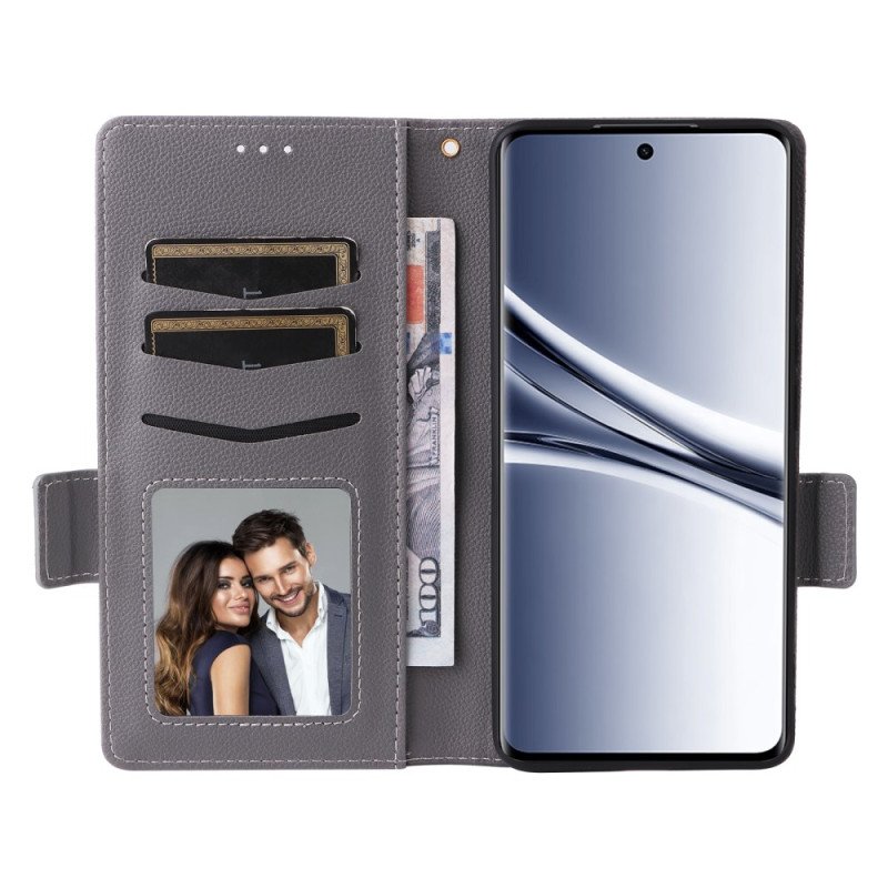 Fodral För Xiaomi Redmi Note 15 5g Litchitexturerad Med Rem