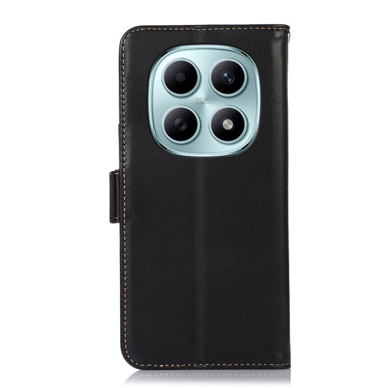 Fodral För Xiaomi Redmi Note 15 5g Rfid-blockerande Äkta Läder