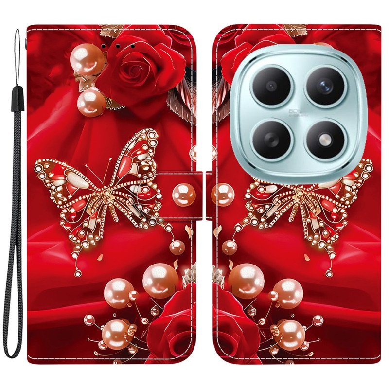 Fodral Xiaomi Redmi Note 15 5g Pärlrosa Fjäril