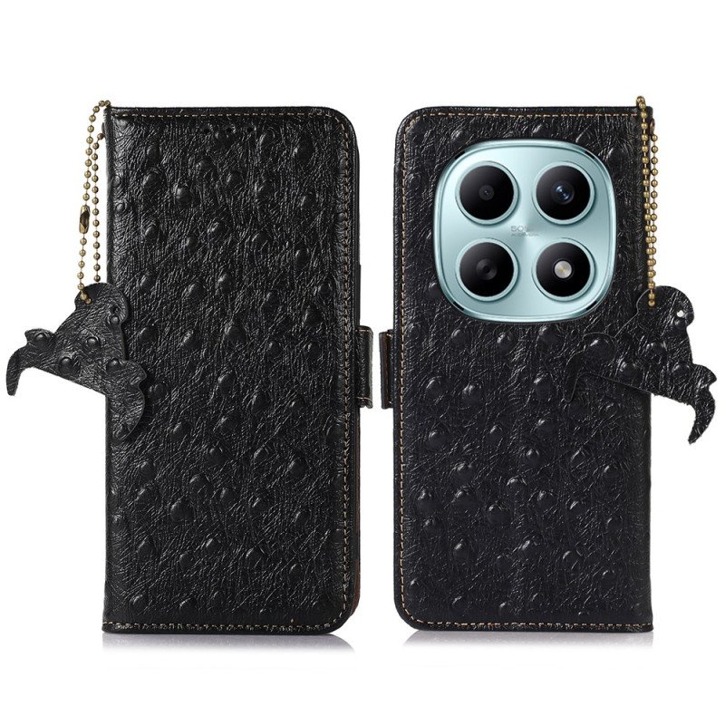 Fodral Xiaomi Redmi Note 15 5g Rfid-blockering Och Äkta Läder