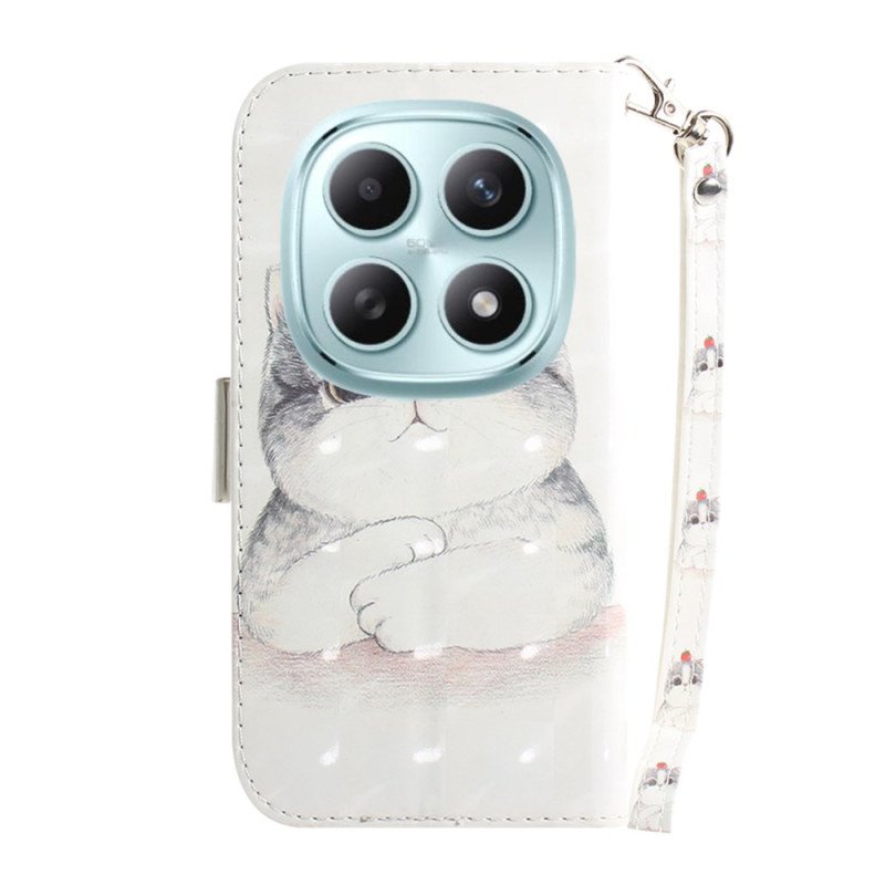 Fodral Xiaomi Redmi Note 15 5g Söt Katt Med Snöre