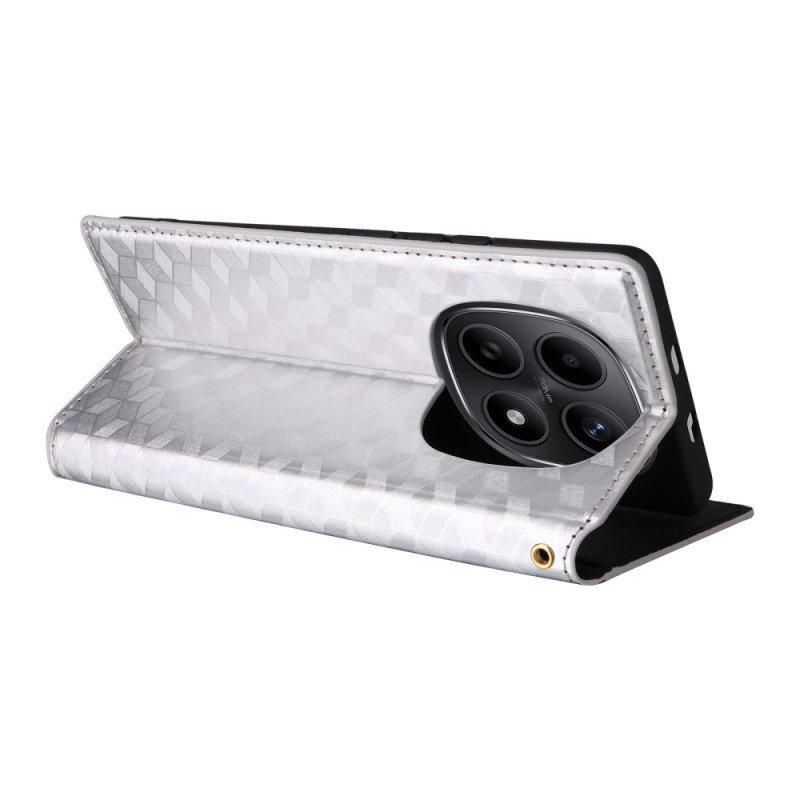 Folio-fodral Xiaomi Redmi Note 15 5g Telefonfodral Graverat Diamantmönster