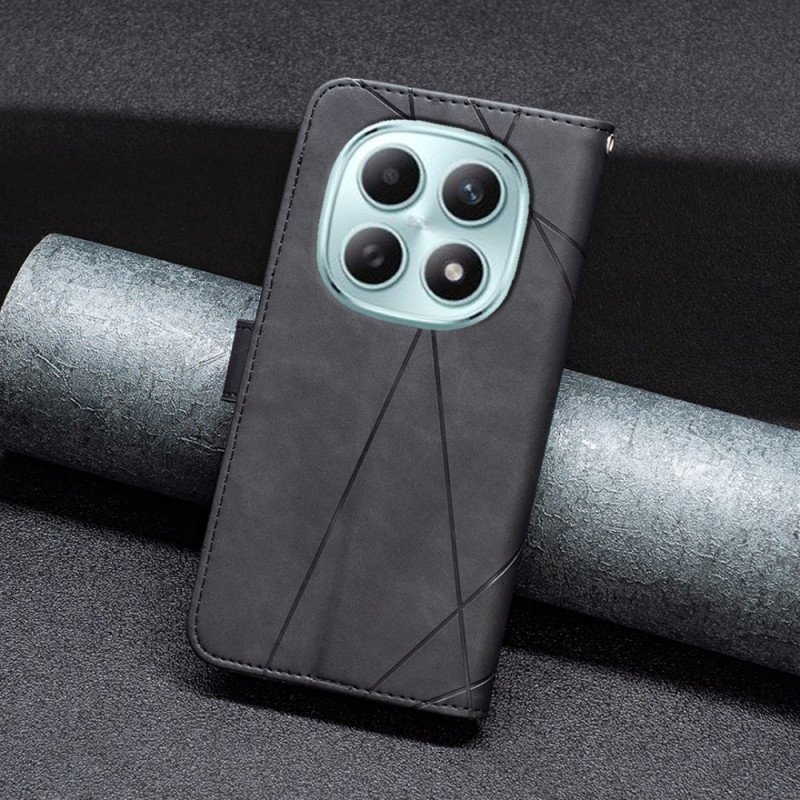 Läderfodral Xiaomi Redmi Note 15 5g Telefonfodral Binfen Färg Geometrisk