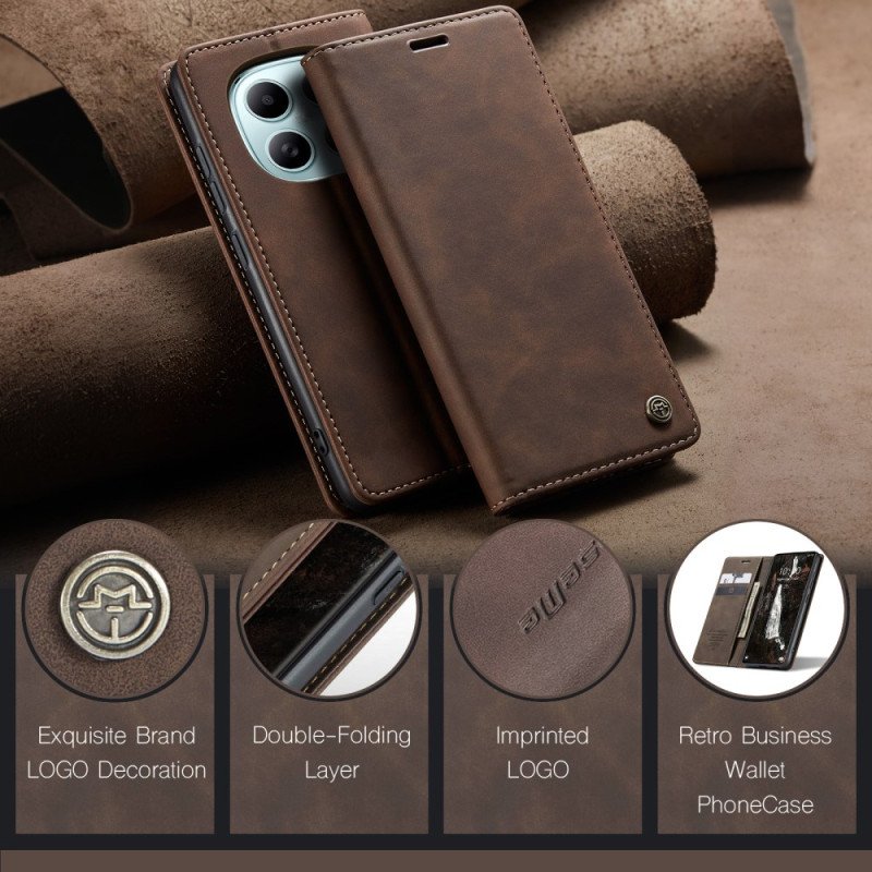 Läderfodral Xiaomi Redmi Note 15 5g Telefonfodral Caseme-fodral