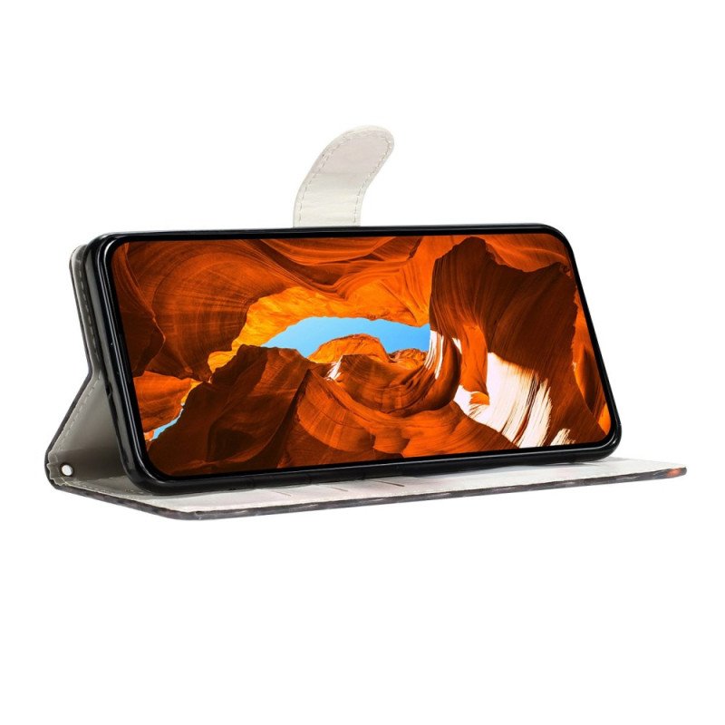 Läderfodral Xiaomi Redmi Note 15 5g Telefonfodral Maskrosmönster