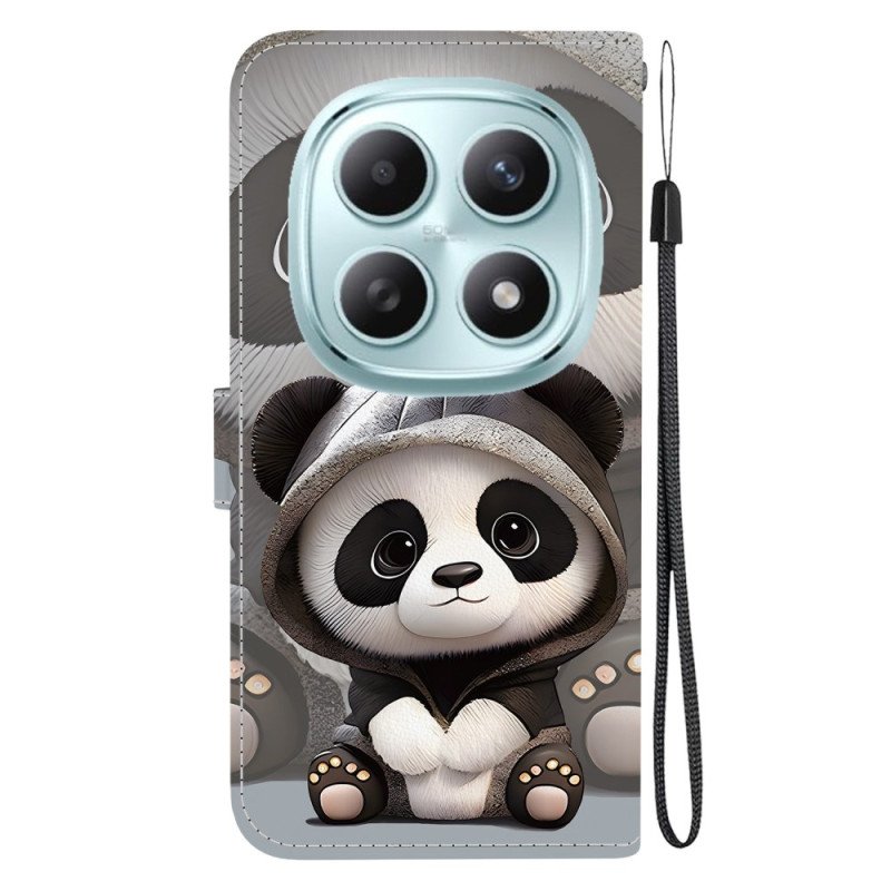 Läderfodral Xiaomi Redmi Note 15 5g Telefonfodral Pandamönster