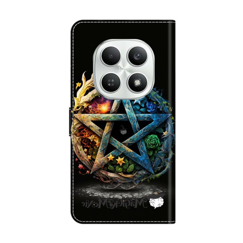 Läderfodral Xiaomi Redmi Note 15 5g Telefonfodral Pentagram