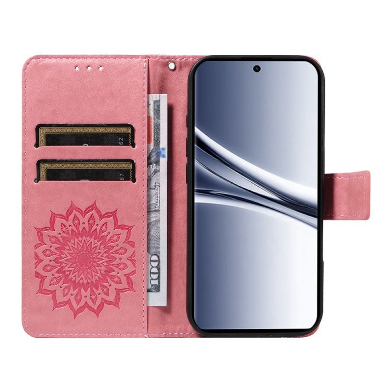 Läderfodral Xiaomi Redmi Note 15 5g Telefonfodral Solrosmönster