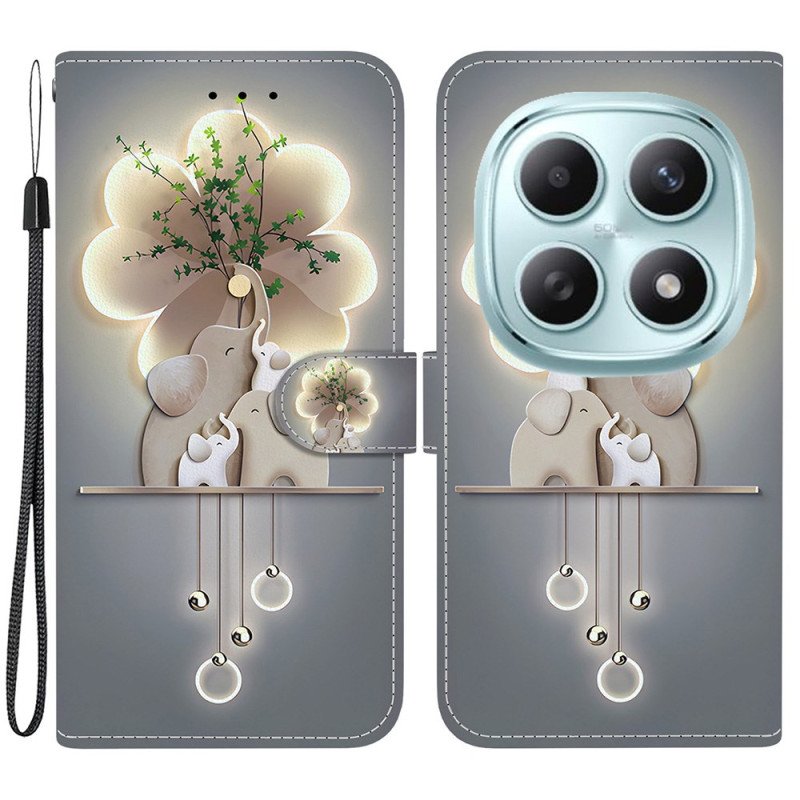 Läderfodral Xiaomi Redmi Note 15 5g Telefonfodral Tre Elefanter