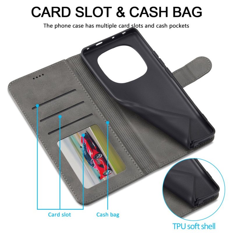 Läderskal Fodral Xiaomi Redmi Note 15 5g Lc.imeeke Lädereffekt