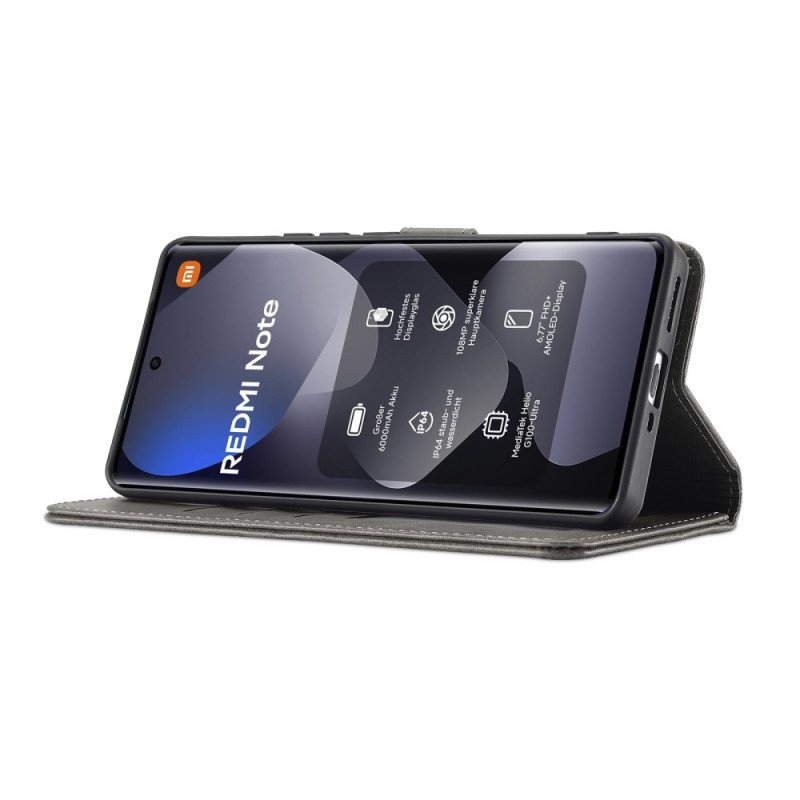 Läderskal Fodral Xiaomi Redmi Note 15 5g Lc.imeeke Lädereffekt
