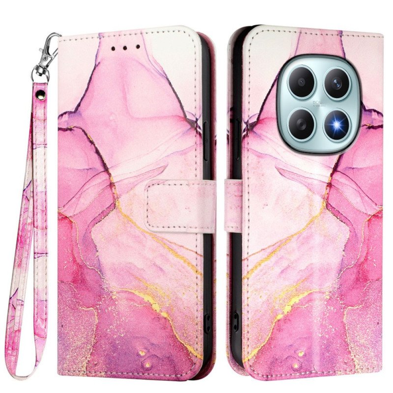 Skyddsfodral Xiaomi Redmi Note 15 5g Mönster Marmor Med Rem