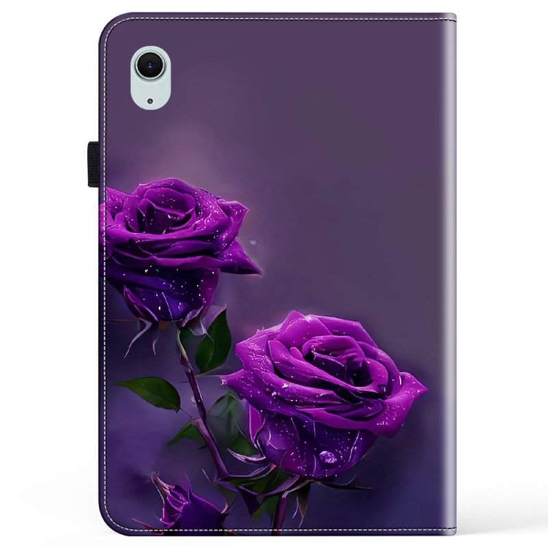 Case iPad (2025) Telefonfodral Lila Rosor