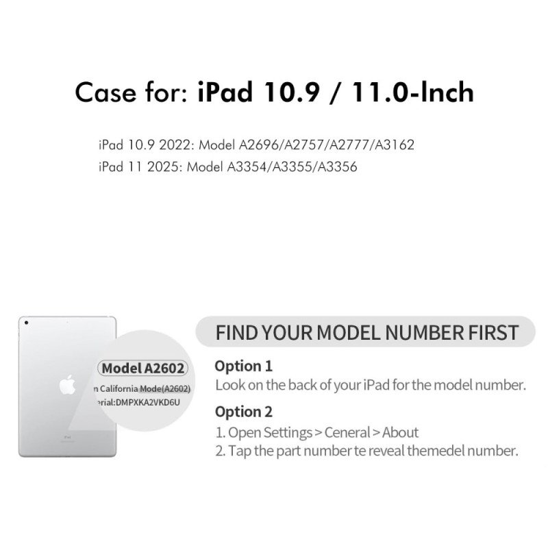 Fodral För iPad (2025) 360-graders Roterande Design Enkay